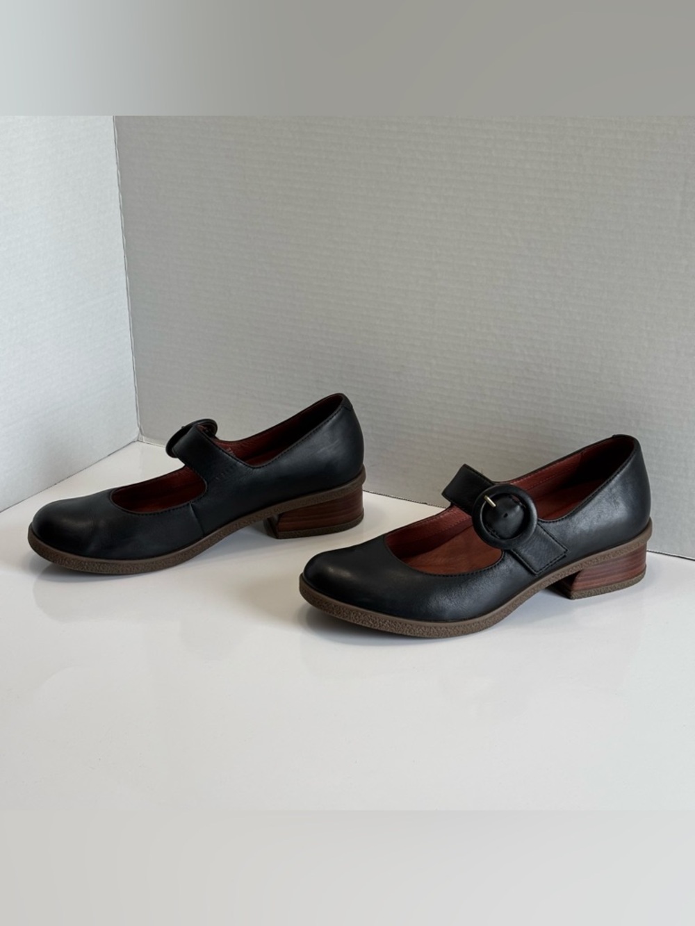 Dansko Brandy Mary Jane Burnished Black Leather Shoes Women's 9.5 Comfort Buckle - Picture 16 of 16